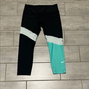 Nike women’s Black and Aqua Leggings